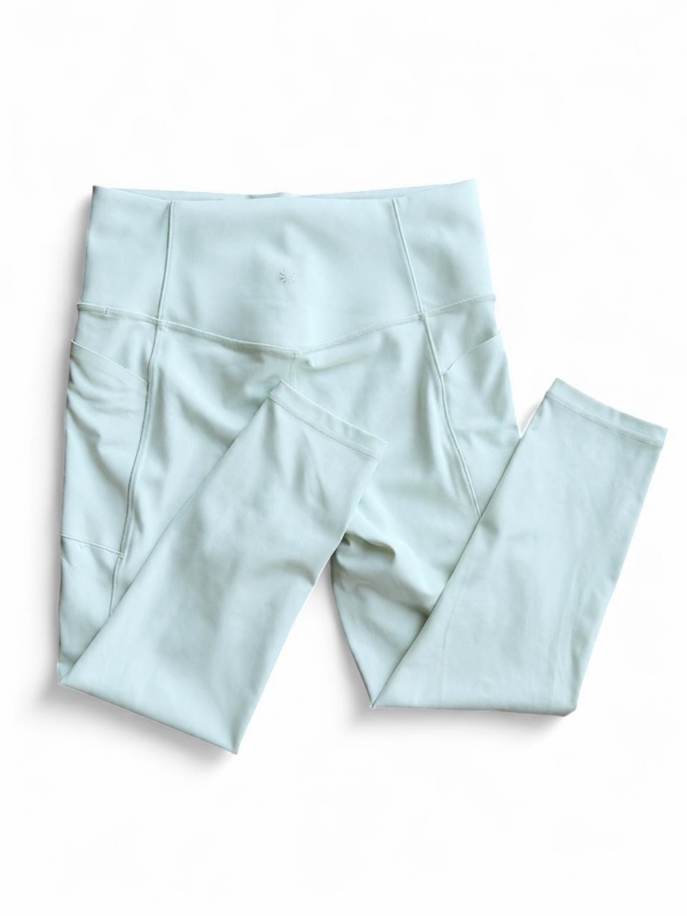 Athleta Salutation Stash High Rise 7/8 Leggings Glacier Blue Powervita Pockets